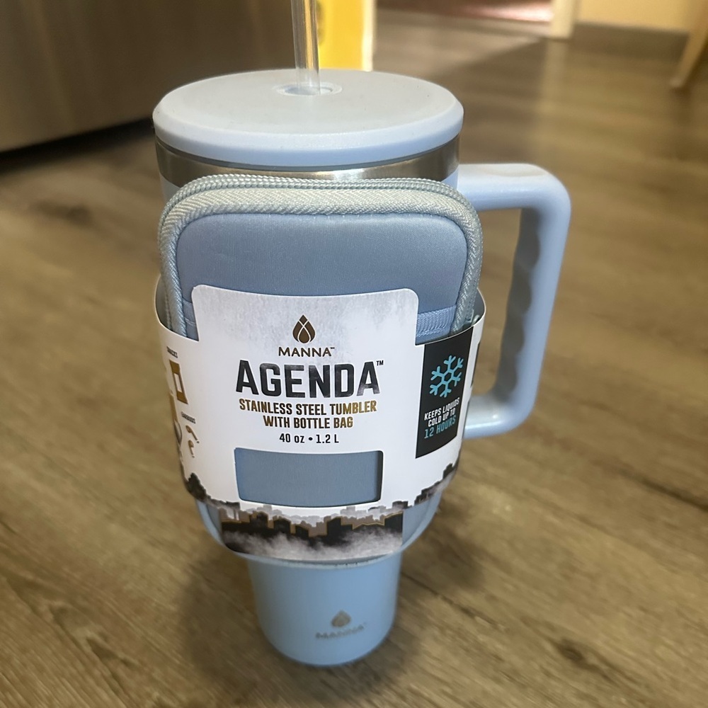 Anna Agenda Light Blue Stainless Steel Tumbler - Picture 2 of 7